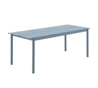 Muuto Table en acier Linear steel table 200 cm Pale blue