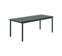 Muuto Table en acier Linear steel table 200 cm Dark green