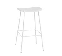 Muuto Tabouret de bar 75 cm Fiber Tube blanc