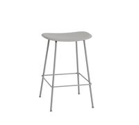 Muuto Tabouret de bar Fiber Tube 65 cm Grey-Grey