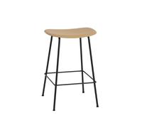 Muuto Tabouret de bar Fiber Tube 65 cm ocre-noir