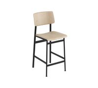 Muuto Tabouret de bar Loft oak. bas. structure en acier noir