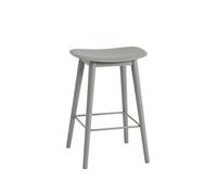 Muuto Tabouret Fiber counter 65 cm dusty green. pieds verts