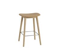 Muuto Tabouret Fiber counter 65 cm ochre. pieds en chêne