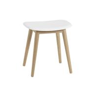 Muuto Tabouret Fiber natural white. pieds en bois