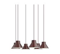 Muuto Top Pendant Cluster 6 suspension Rouge profond. Ø21 cm