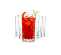 MUVELL Lot de 6 verres Longdrink “Germany” - 380 ml - verres à latte macchiato et à eau - verre épais 3 mm - parfaits pour cocktails, matcha ou boissons froides - résistants