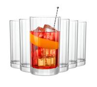 MUVELL Lot de 6 verres Longdrink “Japan” - 420 ml - verres à latte macchiato et à eau - verre épais 3 mm - parfaits pour cocktails, matcha ou boissons froides