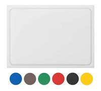 MUVELL Planche à découper en plastique PE-HD Blanc, 45x30x2 cm, passe au lave-vaisselle, extra épaisse, n'abîme pas les couteaux bac à jus (Blanc, 45x30x2 cm)