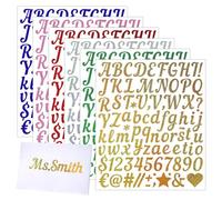 MUWINC 1 Pouce Lettres Gommettes Autocollantes à Paillettes - 522 Pièces Chiffre et Symboles Autocollant Scrapbooking, pour Bricolage et étiqueter des Objets