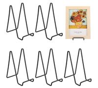 MUXHEL 6 Pièces Chevalet Support Assiette Decorative - 15 cm - Chevalet Support Presentoir Porte Assiette - Presentoir Cadre Photo Livre de Table - Pour Plaque, Livre Cuisine, CD, Art
