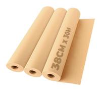 MUXHEL Lot de 3 rouleaux de papier kraft - 65 g/m² - 38 cm x 30 m - Pour emballage cadeau, expédition, fleurs, papier artisanal et projets de bricolage