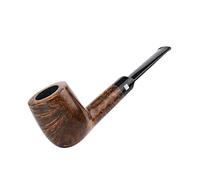 MUXIANG Bruyere AA0007S-2 Pipe à tabac méditerranéenne faite à la main Tige droite 9 mm Composants naturels Filtre Boîte cadeau