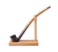 MUXIANG Support en bois spécial pour pipe longue d'église, Support à pipe en bois massif naturel, Blanc, 19,5 cm x 20 cm