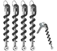 MUYAPAY 4 Pièces Tire Bouchon Porte Clef, Mini Ouvre Bouteille, Limonadier Professionnel Porte-Clés, Ouvre Bouteille de Vin, Tire Bouchon Personnalisé, pour Pique-Niques, au Camping et aux Fêtes