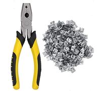 MUYIRTED Pince Pour Grillage et 300 Clips En Métal Pour Cage De Chien, Chat, Lapin, Cage Et Moutons