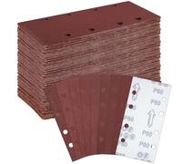 Muyohix Papier de Verre, 56 Pièces, 93x185 mm, Grains 40/60/80/120/180/240/320/400, Pour Polir Le Métal, Le Bois, Plastique et Mur