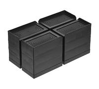 MUZIT Rehausseur de Meubles, rehausseurs 4,3 Pouces, pièces lit carrés Bloc Levage canapé réglable for rallonge for Bureau(Black,4.5" x 2.4" x 4.3")