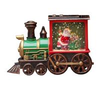 Muzrunq Boules à Neige de Noël avec Train Lumineux et Musical, Lanterne à Neige avec Paillettes tourbillonnantes d'eau pour décorations de Table Noël, Fonctionne Piles