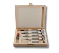 MV - Coffret de 9 tournevis de précision d'horloger, taille de Ø0.60mm à Ø3.00mm - Indispensable pour l'horlogerie, la mécanique de précision, optique