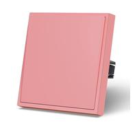 MVAVA Interrupteur encastré 1 compartiment 1 voie Inverseur 80mm*80mm Interrupteur mural Rose