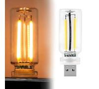 MVIOCS Veilleuse LED innovante USB à contrôle tactile - Lampe d'ambiance rétro en forme de bouteille en verre pour voiture, chambre à coucher et couloir, mini lumière multicolore à intensité variable