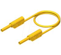 Hirschmann Test & Measurement MVL S 200/1 Au Cordon de mesure de sécurité Banane mâle 2 mm Banane mâle 2 mm 2.00 m jaune 1 pc(s)