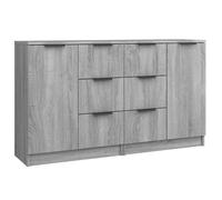 MVS Buffet Bahut de salons 2 pcs - sonoma gris - 60x30x70 cm - bois d'ingénierie Design 2025|979660