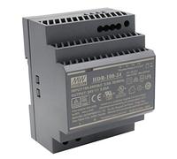 MW Mean Well HDR-100-24 AC-DC Ultra Slim DIN Rail Adaptateur CV Noir