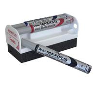 [MWL5M-4N] Pentel Set marqueur pour tableau blanc avec brosse Assortis