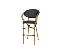 MWlab Tabouret haut d'extérieur avec un style bistrot - modèle 083 - noir