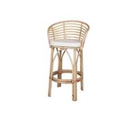 MWlab Tabouret haut en bambou et rotin avec un style tropical - modèle 026 - naturel G