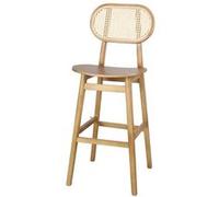 MWlab Tabouret haut en bois avec un style bistrot - modèle 068 - naturel