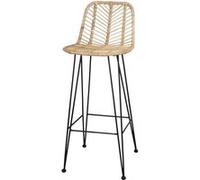 MWlab Tabouret haut en rotin avec un style nordique - modèle 077 - naturel