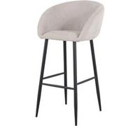MWlab Tabouret haut tapissé avec un style contemporain - modèle 063 - beige G