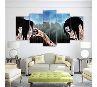 MWMMWLH Impressions sur Toile 5 Pièces Anime Naruto Sasuke Uchiha Itachi Affiche Salon Décoration Intérieure (sans Cadre) Taille A