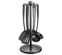 MWZBTG Porte-Ustensiles Tournant | Avec 8 Crochets Support Spatule - Support d'Outils de Cuisine à Rotation 360 Degrés pour Comptoir - pour Maison Restaurant Bureau Ferme Tiroir et Armoire