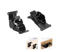 MxSplorion Charnières Pliantes Pieds Table, Charnière à Avec Blocage Pliable 0°- 90°- 180°, Supports Pliants Pour Pieds Table Et Bancs Charnière Pour Pied de Table, Noir 2 Pièces