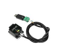 MXXDMOPD Capteur étanche IP68 de déplacement Vibration triaxiale WTVB02-485 + Vitesse + Amplitude for la Surveillance des Vibrations Pompe à Moteur(WTVB02-485-1m Thread)