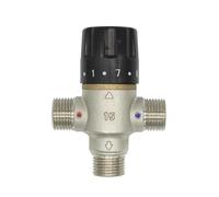 MXXDMOPD Robinet mitigeur thermostatique en Laiton à énergie Solaire, Robinet de Salle Bain, contrôle la température, DN15 DN20 DN25(DN15)