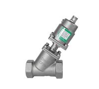 MXXDMOPD Valve pneumatique à siège incliné, Filetage Femelle en Acier Inoxydable, 1/2", 3/4", 1", DN15, DN20, DN25, Vapeur Haute température, arrêt Rapide(B Type-Double Acting,05)