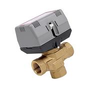 MXXDMOPD Vanne d'arrêt motorisée à Trois Voies en Laiton de 1'' AC220V avec vanne Globe électrique for ventilo-convecteur VC6013(0.5 inch)