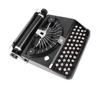 Mxzzand machine à écrire manuelle portable Modèle de machine à écrire Antique noir rétro Vintage, accessoires manuels jeux eveil