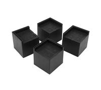 Mxzzand rehausseurs de pieds de lit 4 pièces rehausseurs de meubles en plastique EVA carré 3 pouces Support jusqu'à meuble table
