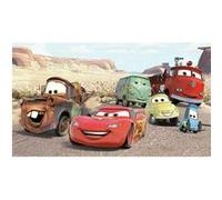 MY AGENCIES Papier peint panoramique encollé Cars Flash McQueen et ses amis dans le désert - Disney- 320 cm x 182,88 cm Multicolors G