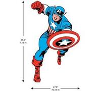 MY AGENCIES Sticker mural géant Marvel Captain America Noir G