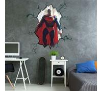 MY AGENCIES Sticker mural géant repositionnable Alex Ross Superman qui fracture le mur Multicolors G