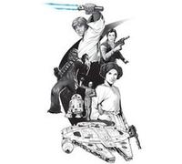 MY AGENCIES Sticker Mural Géant Star Wars Classique avec lettres de l'alphabet pour personnaliser Multicolors G