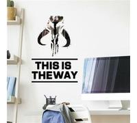 MY AGENCIES Sticker Mural Star Wars : The Mandalorian, logo -This is the way- Noir G