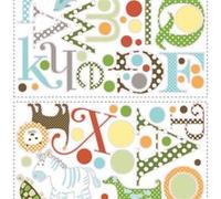 MY AGENCIES Stickers - Alphabet En Forme D'Animaux De La Forêt - Hauteur 45,7 cm Multicolors G